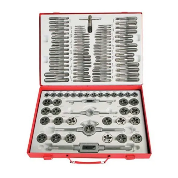 Juego de machos y fileras con giramachos maletín 110 piezas skc110etm