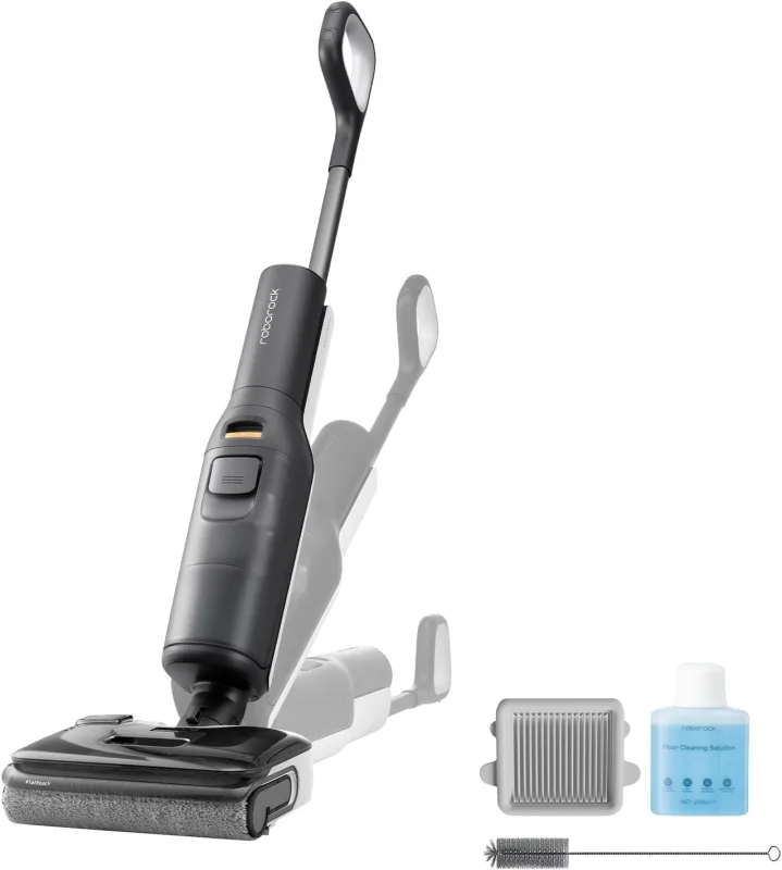 Aspiradora en seco y húmedo,aspiradora-fregona de 20000pa para suelos duros,autolimpieza,limpieza de bordes,diseño plano de 180°,roborock f25 lt