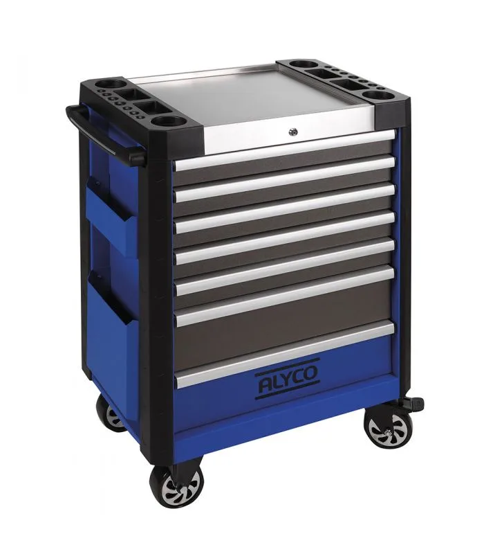 Carro 7 cajones reforzado base inox marca alyco
