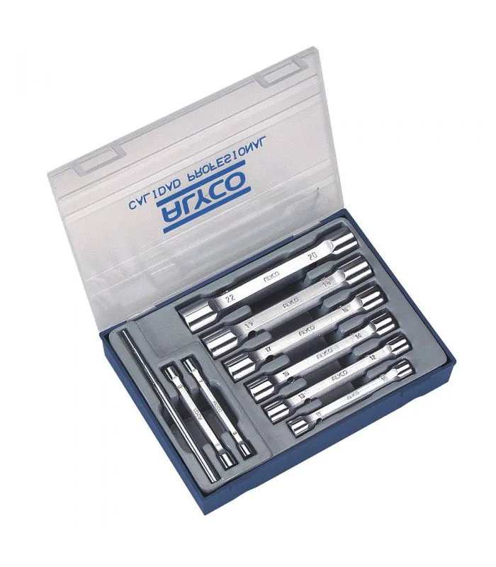 Juego 9 llaves tubo forjada modulo marca alyco