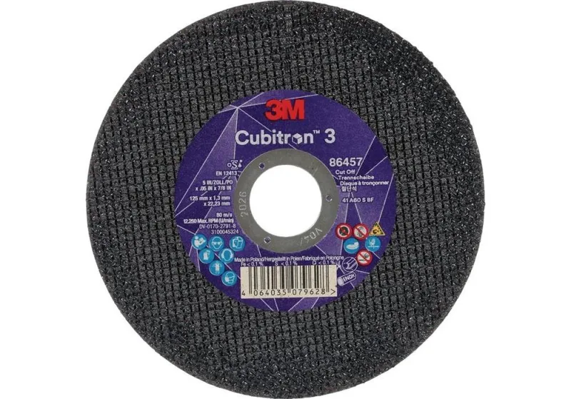 3m disque à tronçonner cubitron™ 3 d125x1,3 mm droit ™ cubitron™ 3