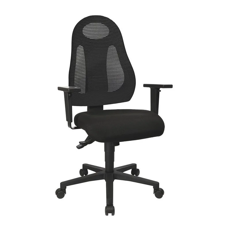 Topstar chaise de bureau pivotante avec mécanisme synchrone noir/noir