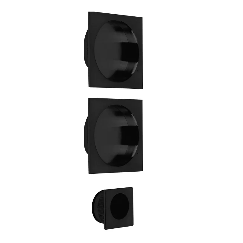 Tirador puerta madera c/uñero cuadrado negro