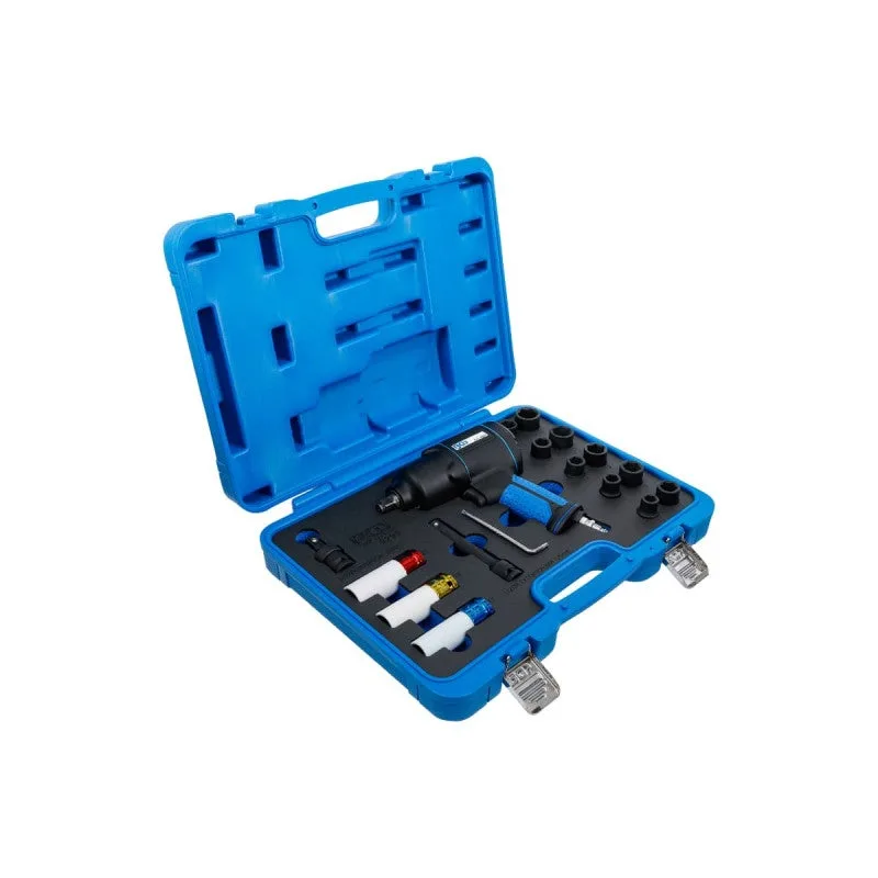 Juego de llaves de impacto y llaves de tubo neumáticas | 12,5 mm (1/2) | 1200 nm | 16 piezas