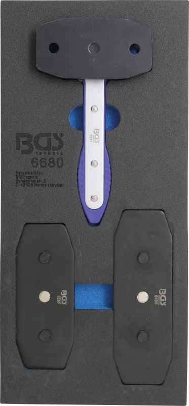 Bandeja para carro 1/3: juego de herramientas para reposicionar los pistones de freno | con función de carraca