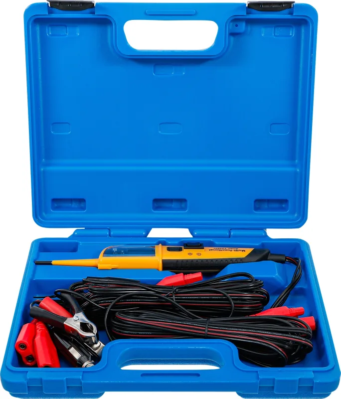 Comprobador de tensión / tester multifunción con pantalla y 8 funciones