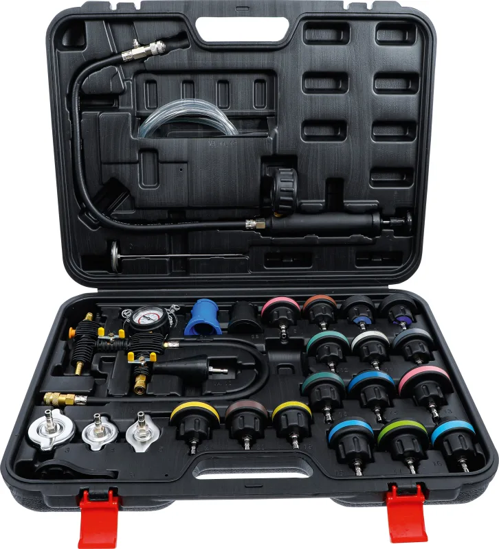 Test de presión del radiador incluyendo sistema de llenado | 27 piezas