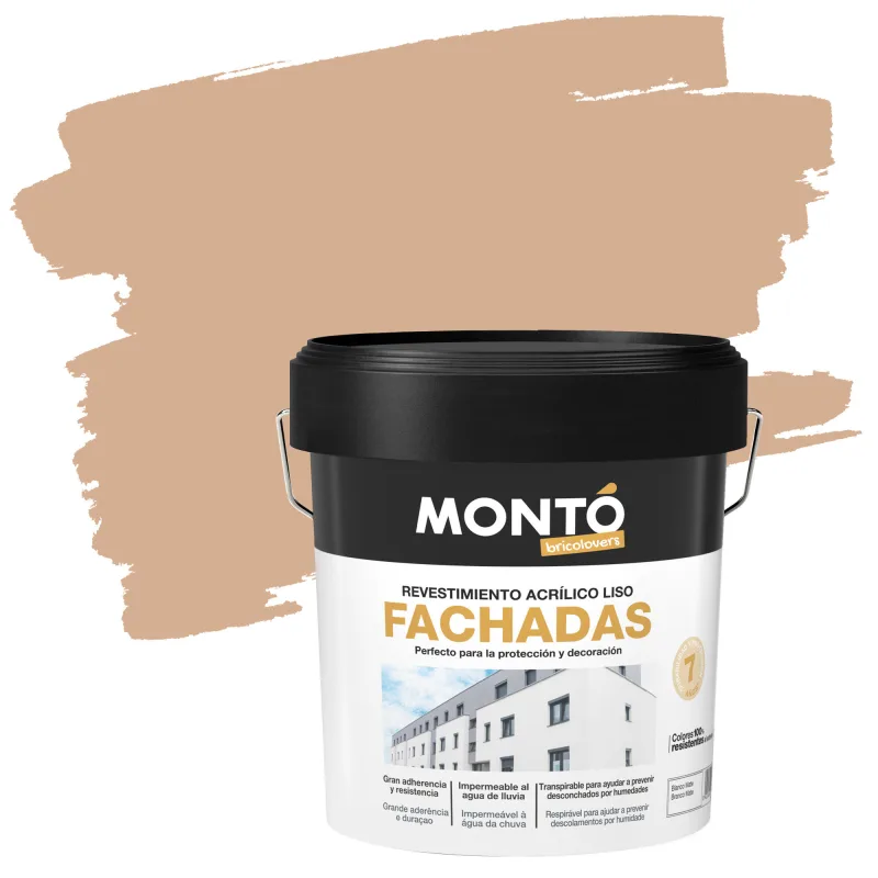 Pintura exterior color tierra encantador para cemento, fachada montó mate 12l base agua