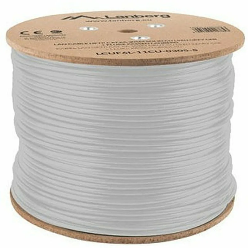 Cable de red rígido ftp categoría 6 lanberg lcuf6l-11cu-0305-s gris 305 m
