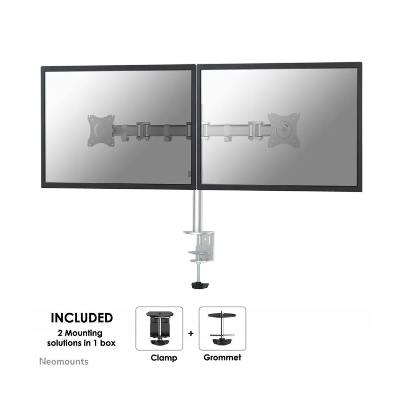 Neomounts nm-d135dsilver soporte para monitor 68,6 cm (27) plata