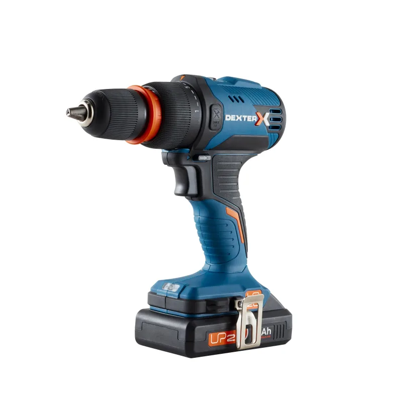 Taladro sin cable 20 v - 2 baterías 2 ah y cargador incluidos - dexter