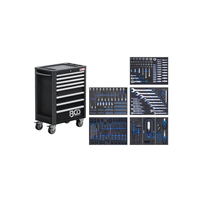 Carro de herramientas pro standard | 8 cajones | con 234 herramientas