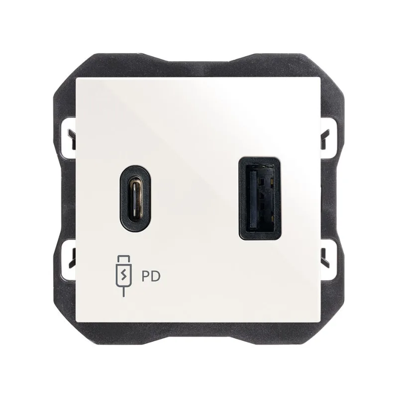 Enchufe usb a + usb c 30w simon 270 blanco