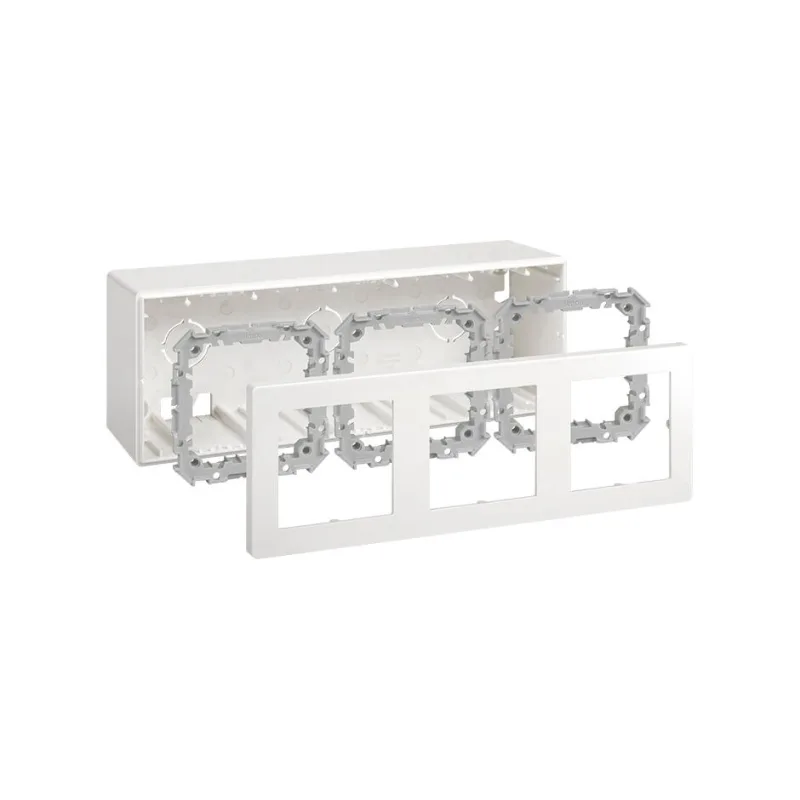 Caja superficie triple simon s270 blanco