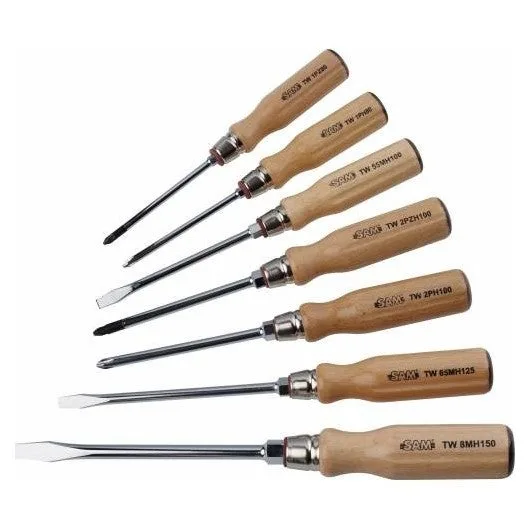 Juego de 7 destornilladores para madera, ph y pz sam - twj7