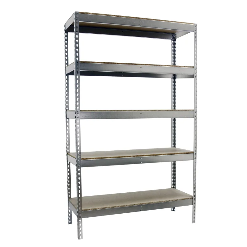 Estantería en kit de 250x150x60cm de carga máx. 600 kg por balda color galvanizado/madera