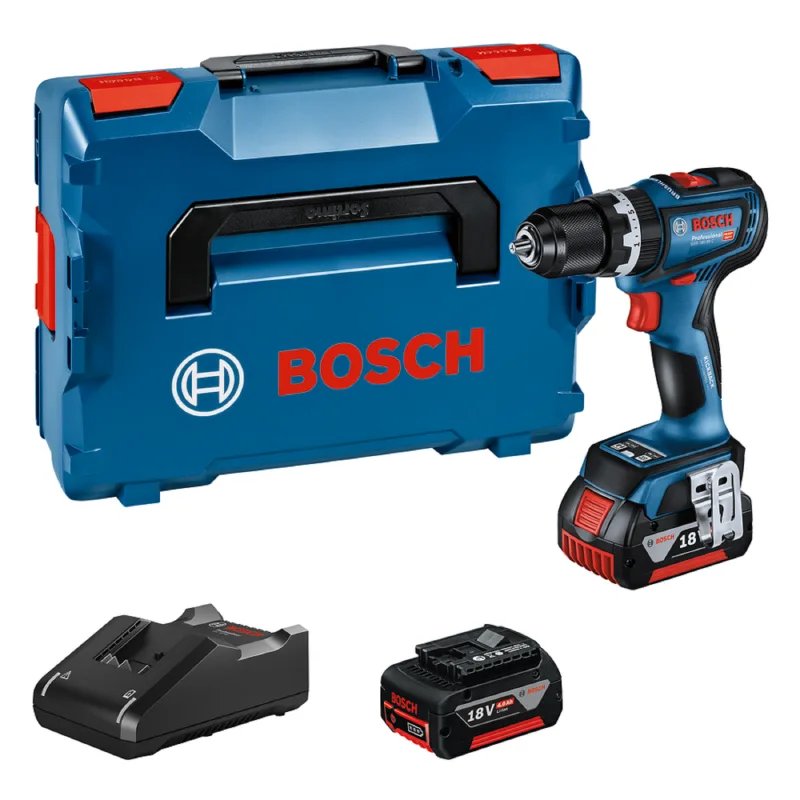 Taladro percutor a batería bosch professional 18v brushless - 2 baterias - gsb 18v-90 c