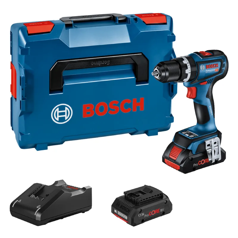 Taladro percutor a batería bosch professional 18v sin escobillas - 2 baterias - gsb 18v-90 c