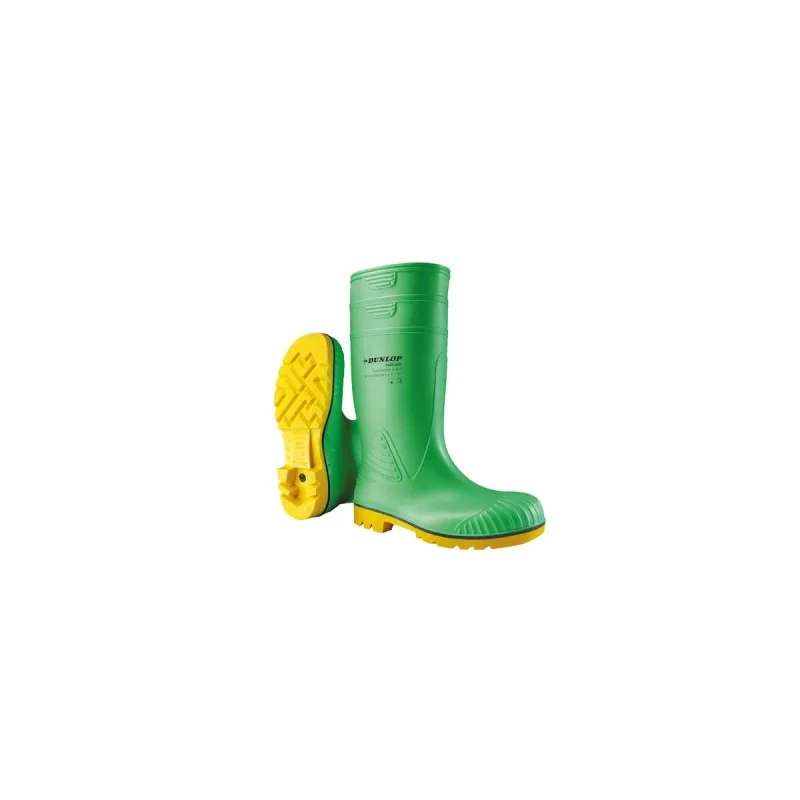 Bota de agua dunlop acifort hazguard full safety s5 sra verde-44