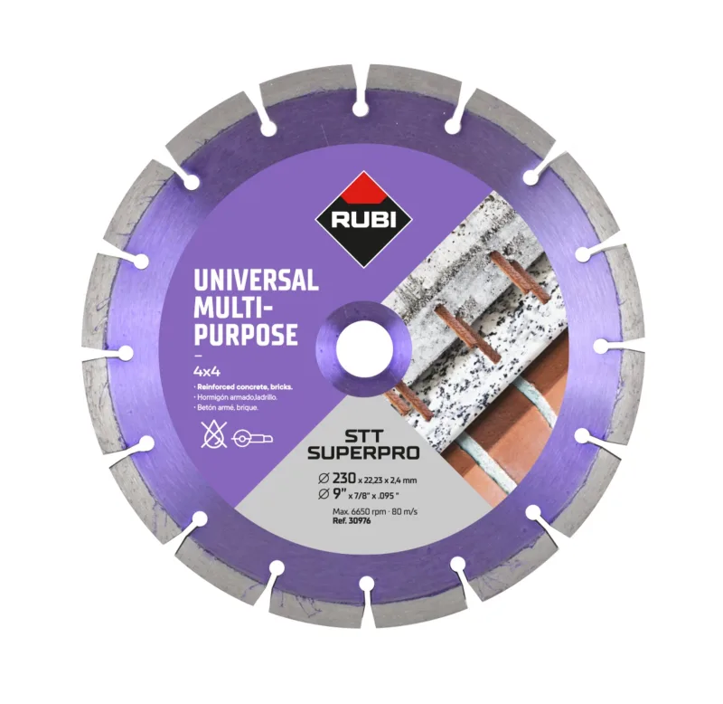 Disco de diamante de repuesto rubi stt-230 superpro de diamante 23 cm de ø