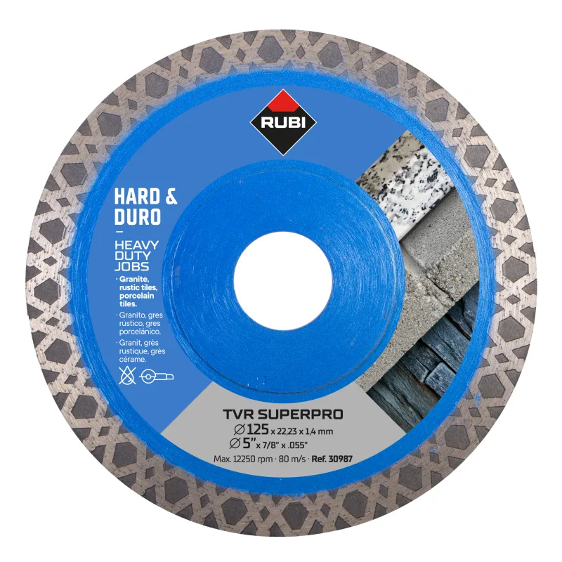 Disco de diamante rubi tvr-125 superpro 12.5 cm de diámetro