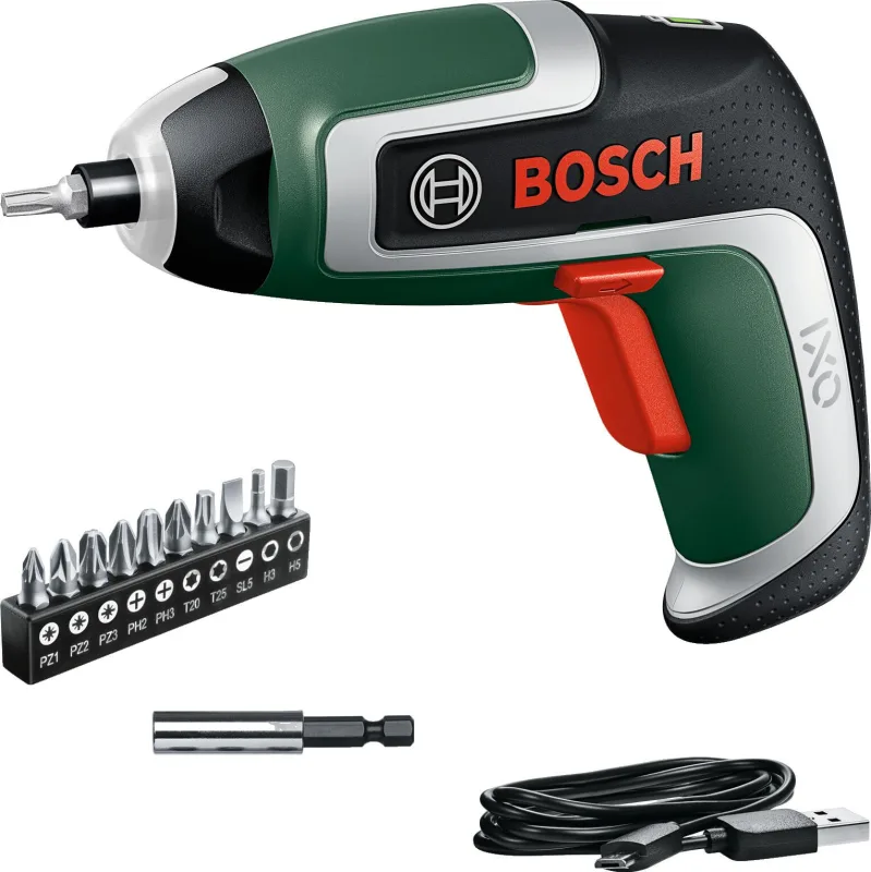 Atornillador a batería bosch 3.6v - 1 bateria - 10 puntas - ixo 7 basic