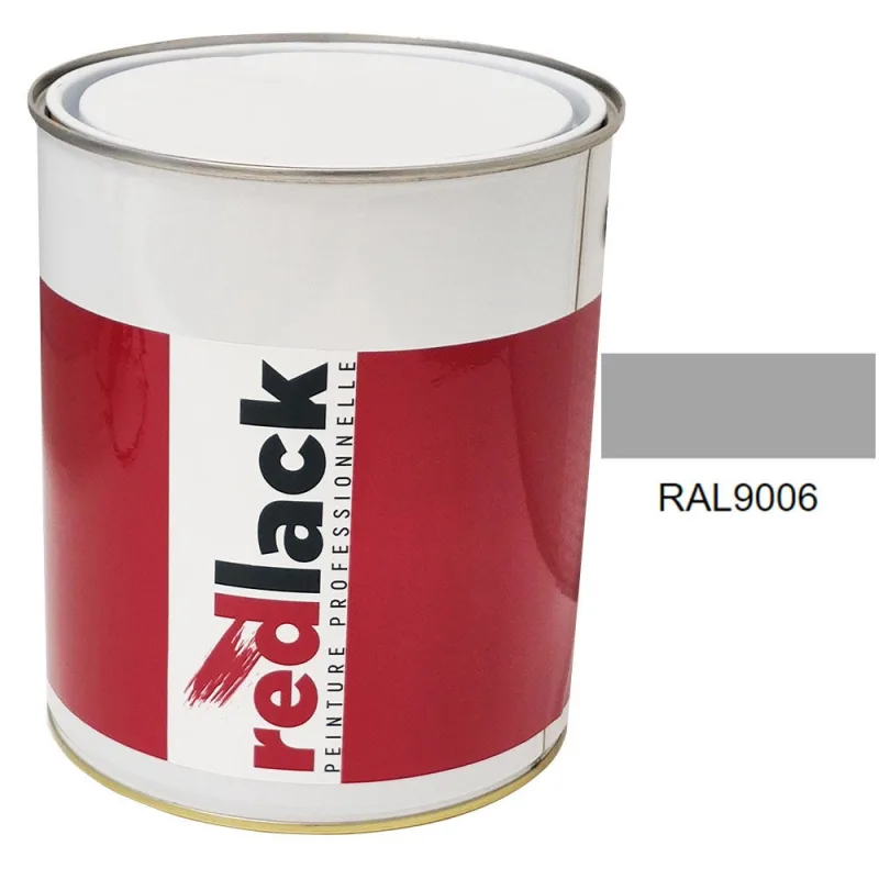 Pintura multi-superficie - ral 9006 aluminio blanco - acabado brillante - 3l - redlack - ral9006