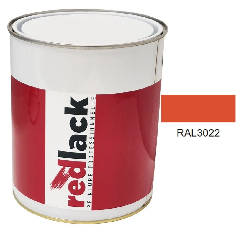 Pintura multi-superficie - ral 3022 rojo salmón - acabado satinado - 3l - redlack - ral3022