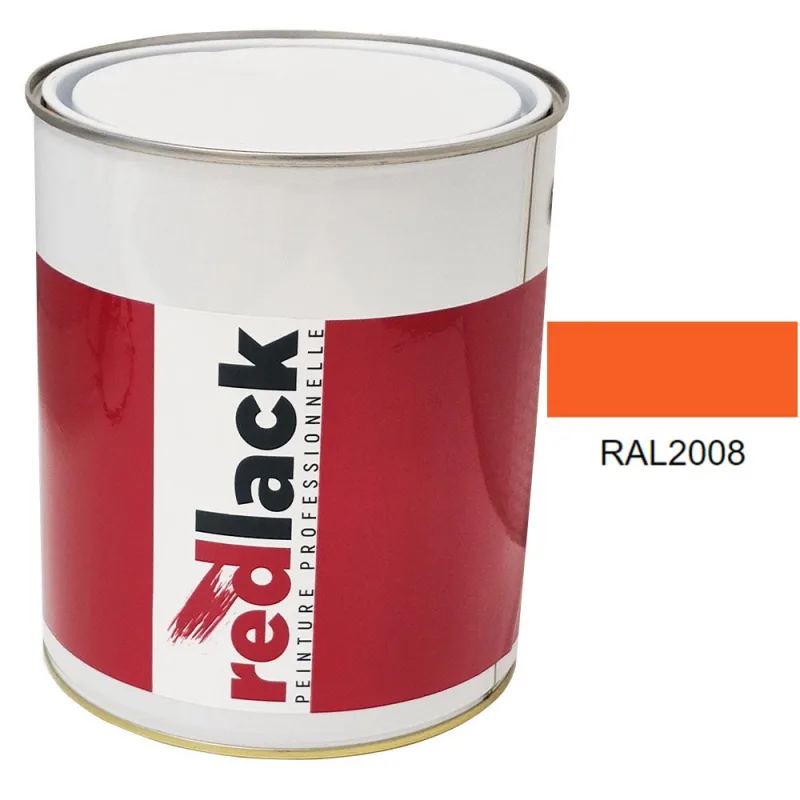 Pintura multi-superficie - ral 2008 naranja rojo claro - acabado mate - 3l - redlack - ral2008