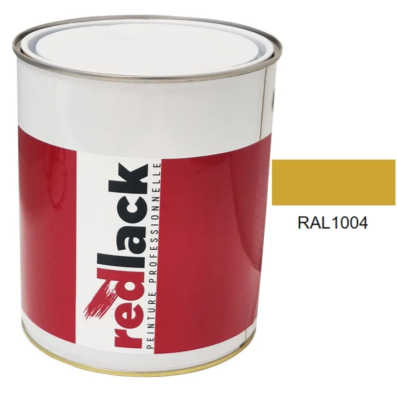 Pintura multi-superficie - ral 1004 amarillo oro - acabado satinado - 3l - redlack - ral1004