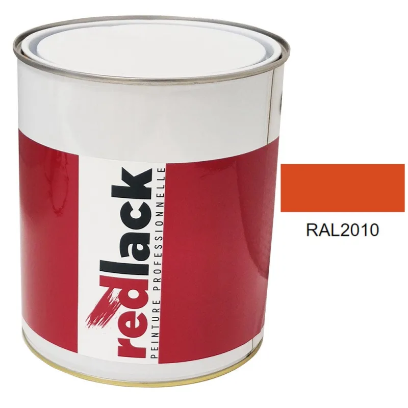 Pintura multi-superficie - ral 2010 naranja seguridad - acabado satinado - 3l - redlack - ral2010