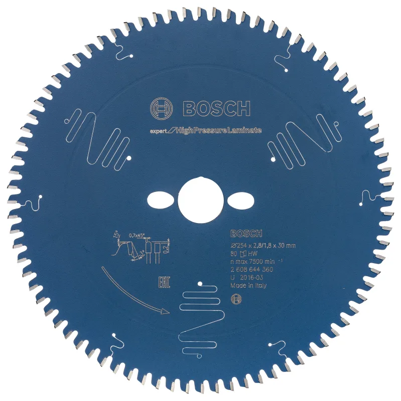 Hoja de sierra circular ex tr b. 254x30-80. 254 x 30 mm. 80