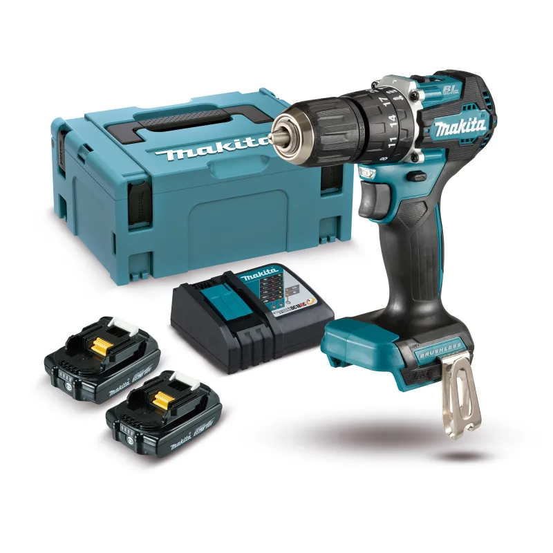 Taladro a batería makita 18v brushless - 2 baterias - taladro percutor