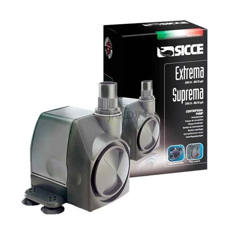 Bomba de agua sumergible suprema 2,5 m - 3700 l/h mini bomba acuario, bomba de fuente ajustable para estanque y pecera