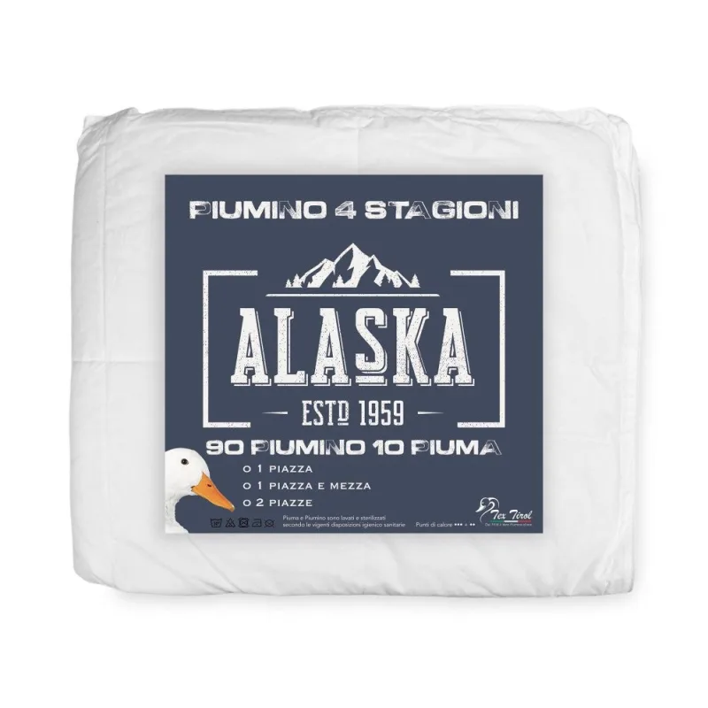 Plumífero de ganso alaska 4 estaciones 90% plumón de ganso / 10% plumón de ganso todas las tallas 1 cuadrado y medio
