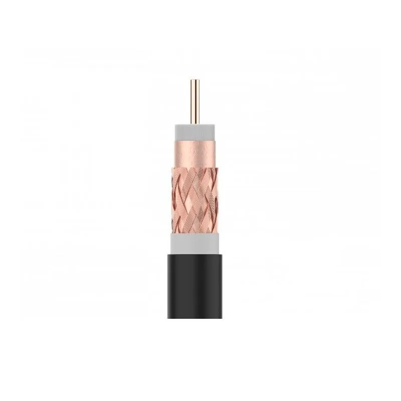 Cable coaxial t100 cu/cu polietileno clase a 100m negro - televes