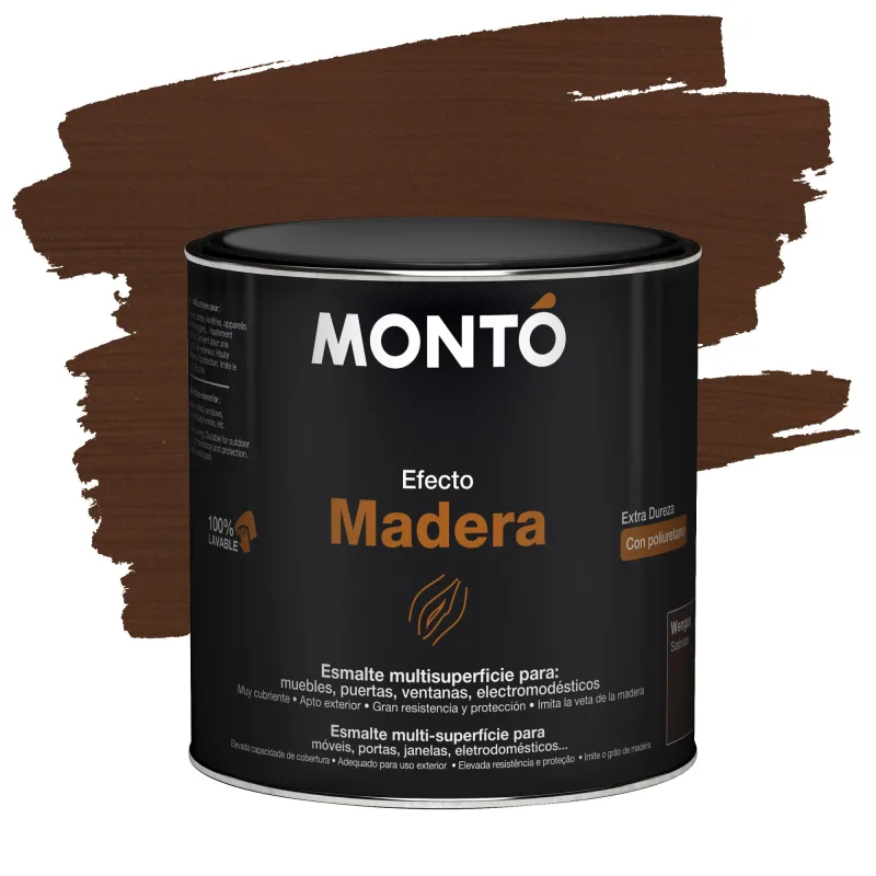 Esmalte efecto madera montó 500ml wengué