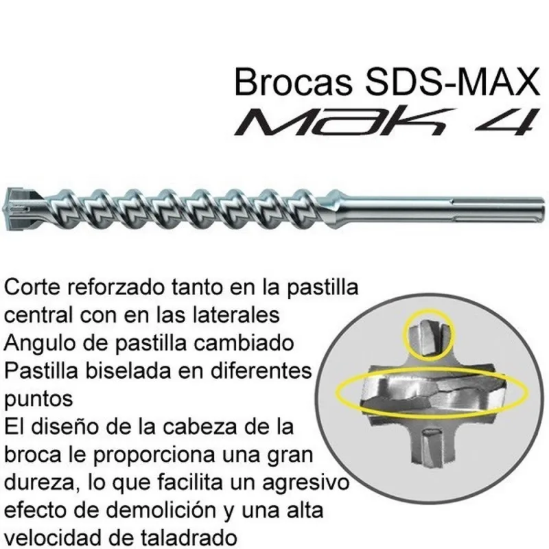 Makita p-78053 - broca para hormigon sds-max mak4 32*x920 mm