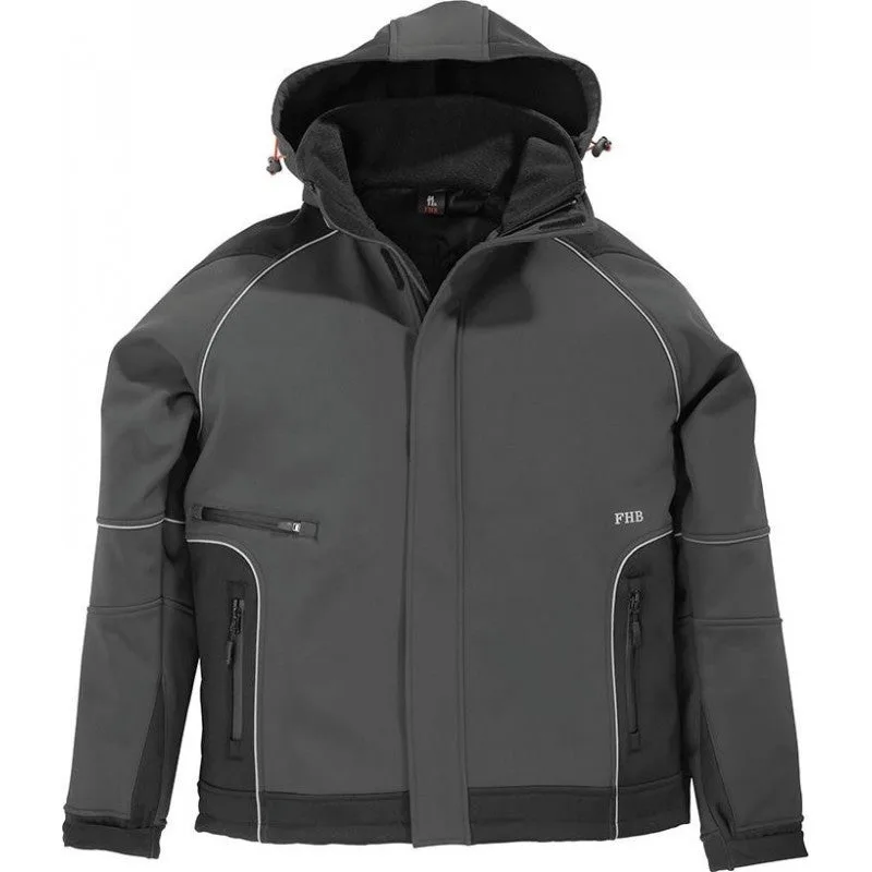 Fhb veste en softshell walter taille xl anthracite/noir 96 % pes / 4