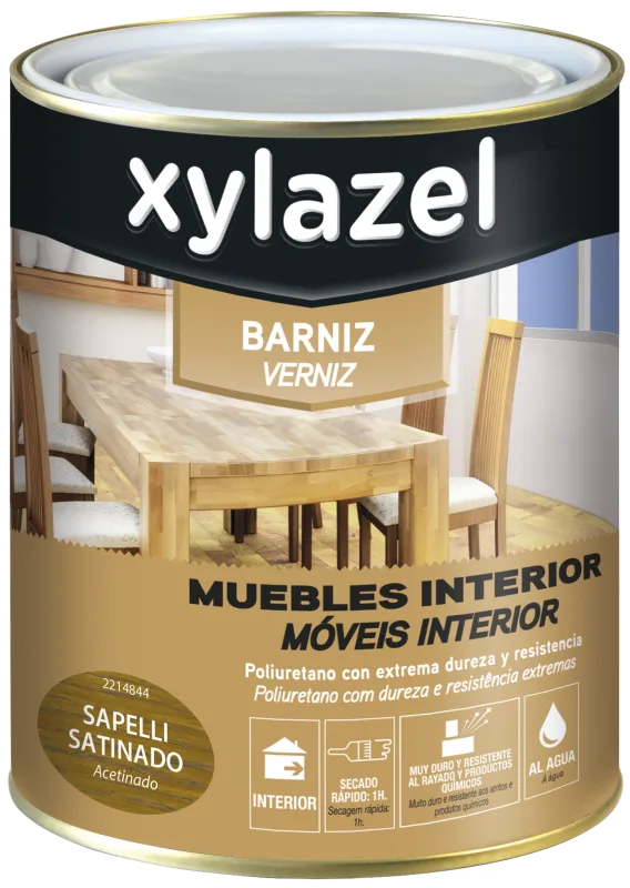 Barniz interior satinado xylazel 750ml sapelly