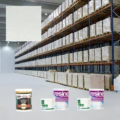 Kit imprimación y acabado resina epoxi para suelos de cemento pintura base agua para uso alimentario barniz haccp color gris 7047 m² 25