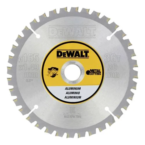Dewalt dt1911-qz - hoja para sierra circular sin cable 165x20mm 36d para aluminio ftg +3°