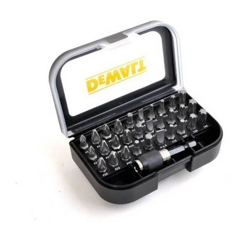Dewalt dt7944m-qz merchandiser de 12 kits con 31 piezas y adaptador de cambio rapido