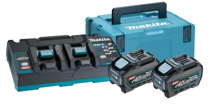 Makita 191u13-9 - kit de baterías 40vmax 5.0ah xgt bl4050fx2 + dc40rb + makpac xgt