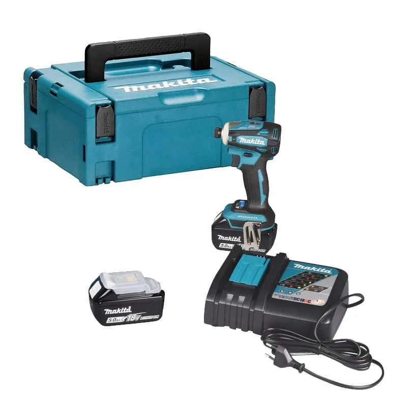 Makita dtd172rtj atornillador de impacto 18 v slagschroevendraaier' 5,0ah lxt 180nm con makpac dtd172rtj