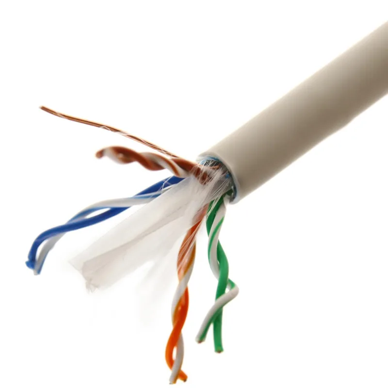 Bobina con cable lshf ftp de cat.6 24awg rígido blanco 305 m