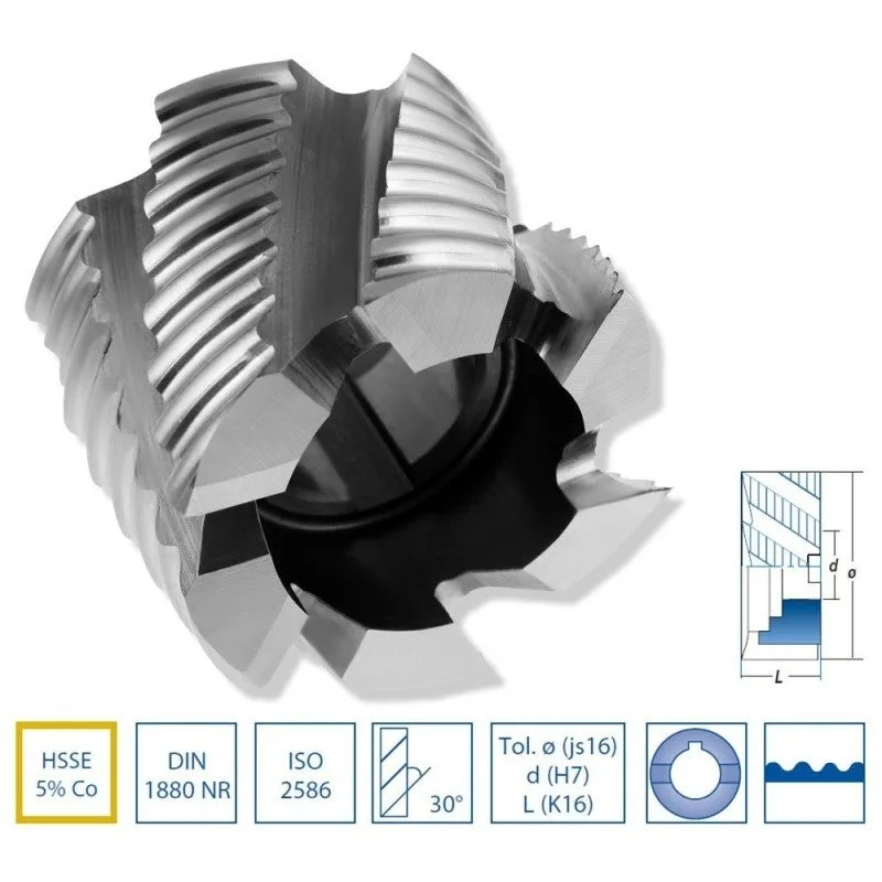 Izar 42869 - fresa agujero desbaste hsse din1880nr 2-cortes 125x56x40 mm