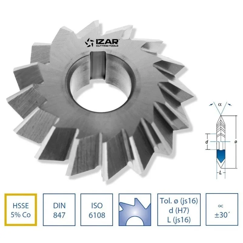 Izar 53880 - fresa agujero hsse din847 angular isosceles 100x25x32-60