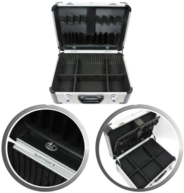 Maletín de herramientas famex 702-l aluminio con capacidad de 30 kg