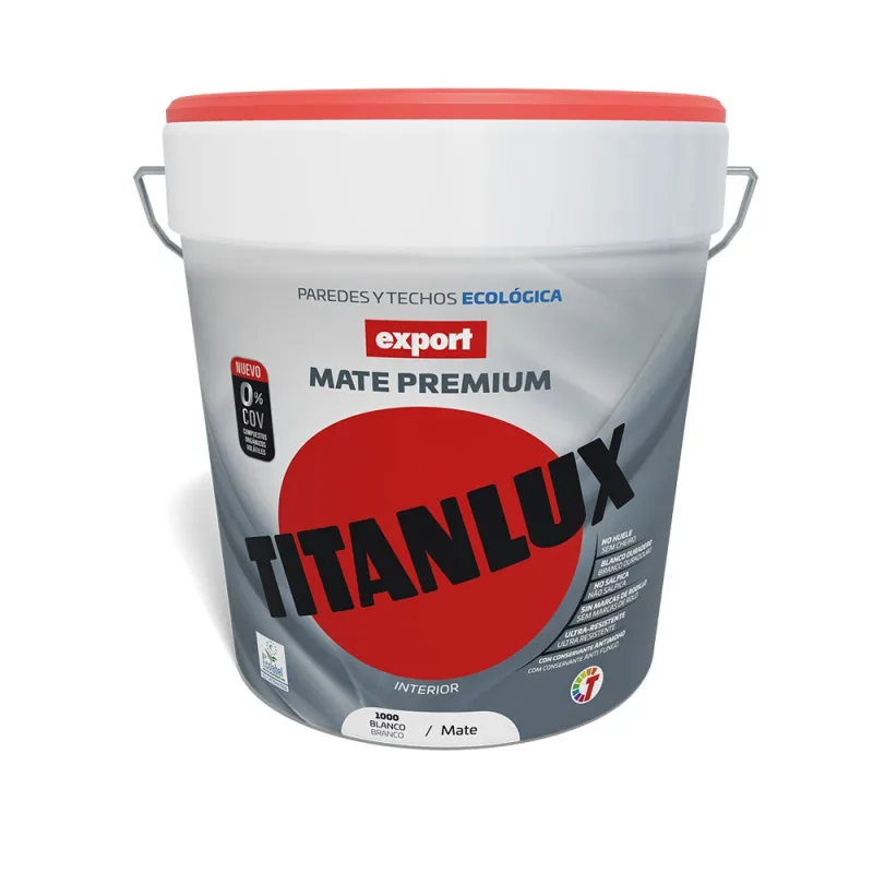 Pintura vin�lica lavable export blanco decoraci�n 15l titanlux f31110015